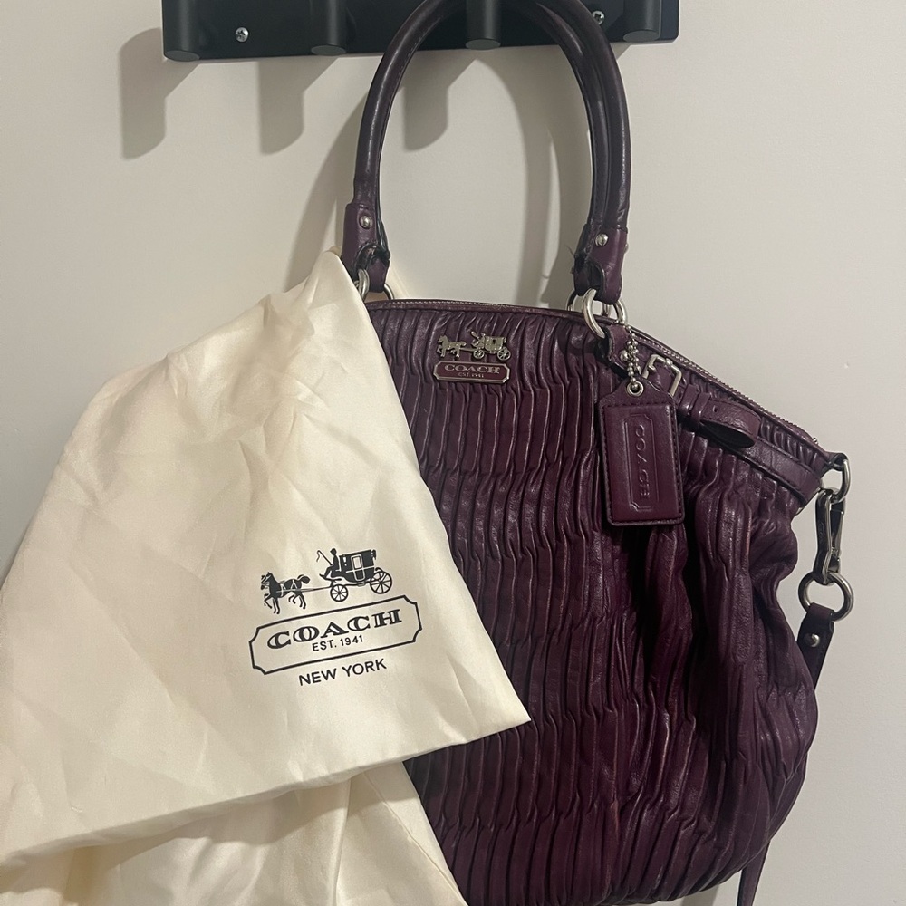 Authentic Madison Lindsey North South Satchel - Authentic Coach Bag